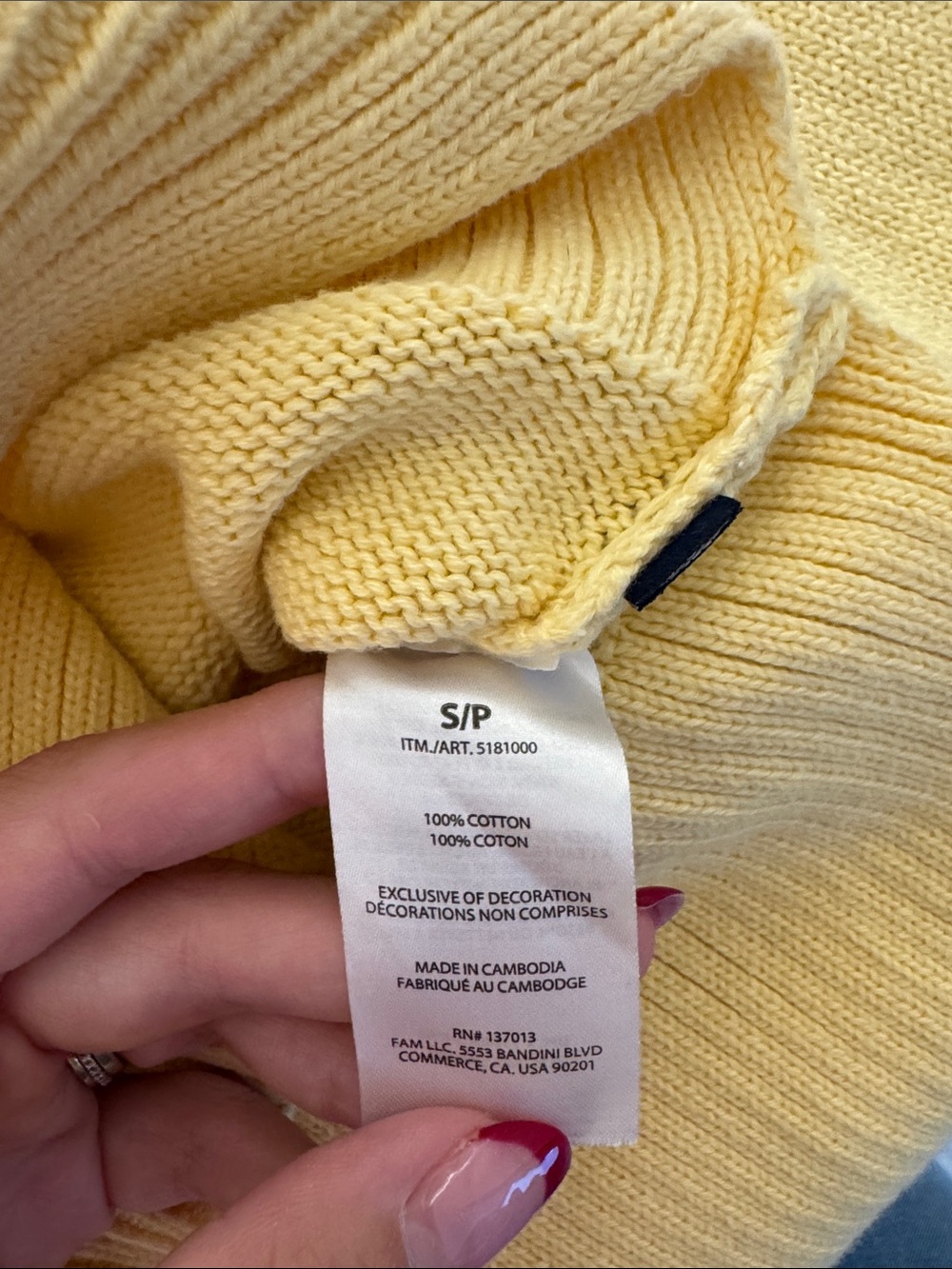 Soft Crewneck Sweater in Yellow - Picture 3 of 5